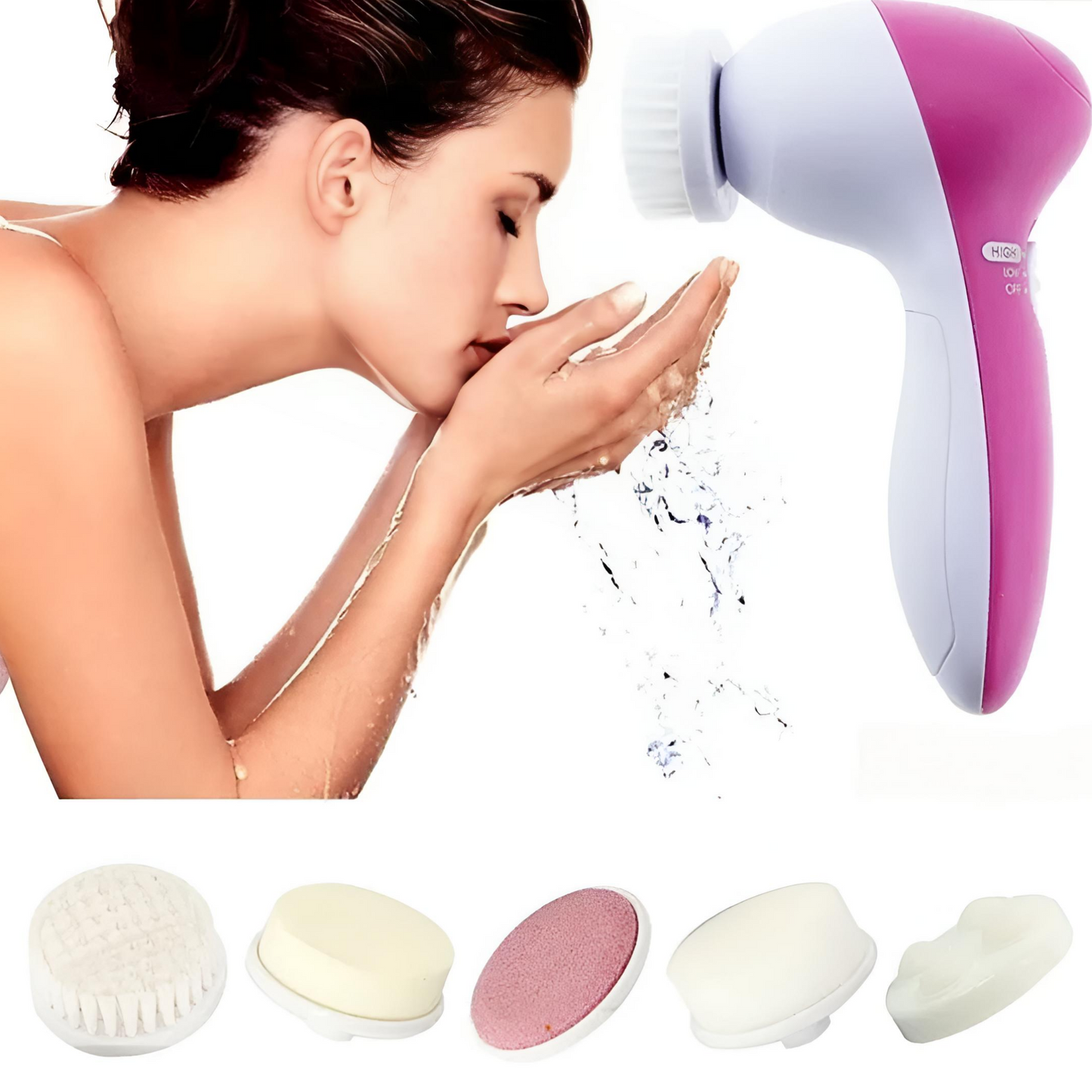 Glowiq – 5-in-1 Facial Cleansing & Massage Device