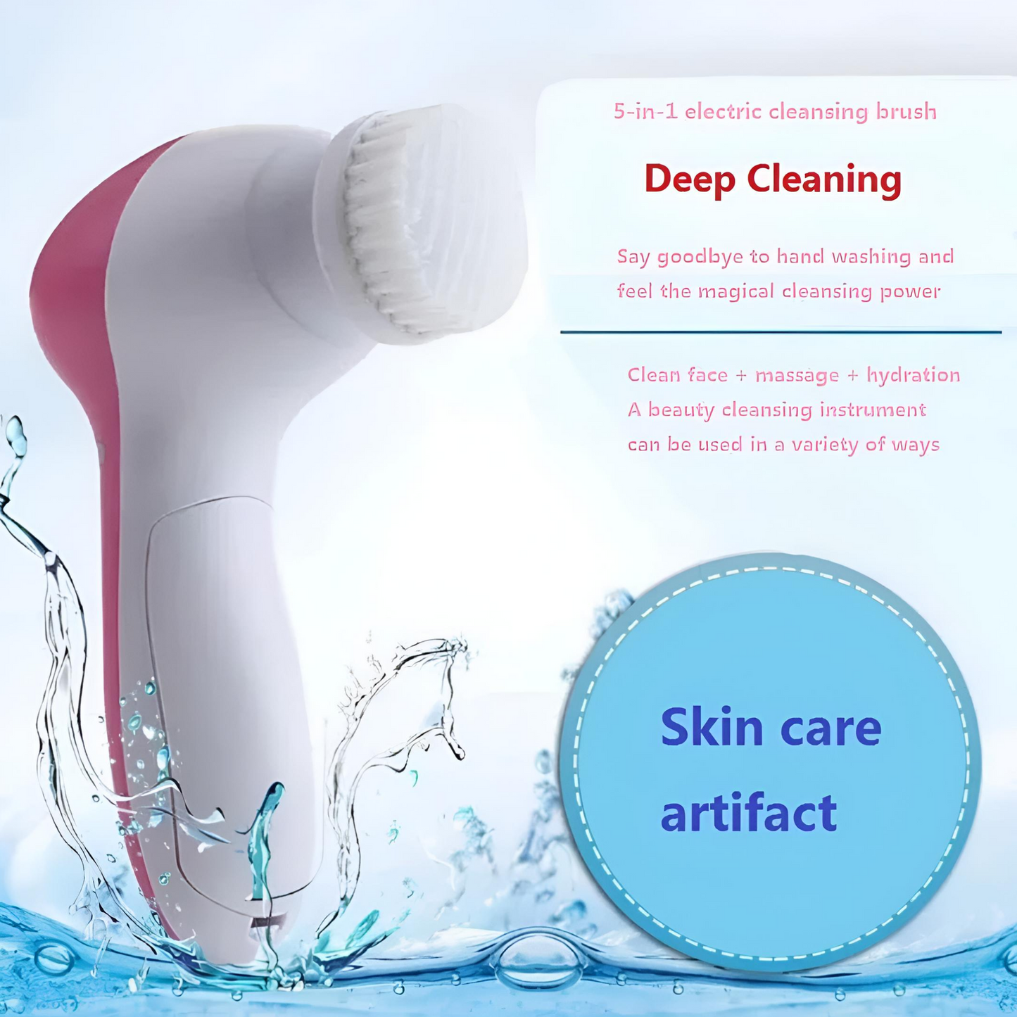 Glowiq – 5-in-1 Facial Cleansing & Massage Device